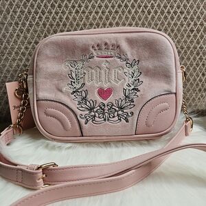 Juicy Couture Velvet Pink Crossbody 💗